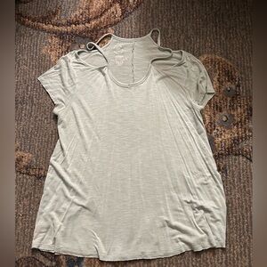 Light Green Cut Out Blouse